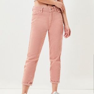 PacSun Hibiscus Corduroy Mom Jeans Barbiecore